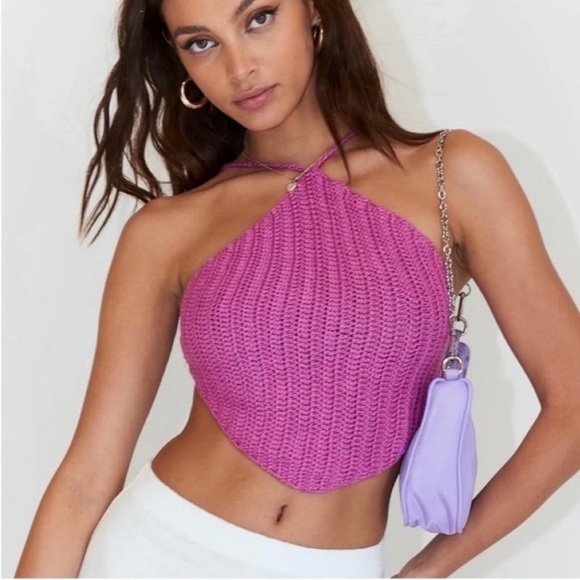 Princess Polly Avoca Pink Crop Top - Picture 6 of 8